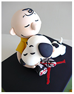 Charlie Brown and Snoopy from The Peanuts Movie kids birthday cake